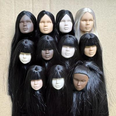 Винтажные 1/6 PP Головы кукол Надя Голова модной куклы Практика макияжа DIY Игрушечные части Подарки на день рождения для девочек