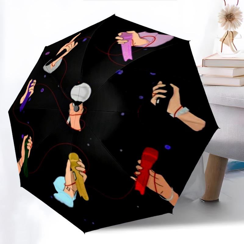 Voices Harmony: Collective Melody Folding umbrella Suitable for all seasons 8 paraphenoid bones outdoor light Three folds