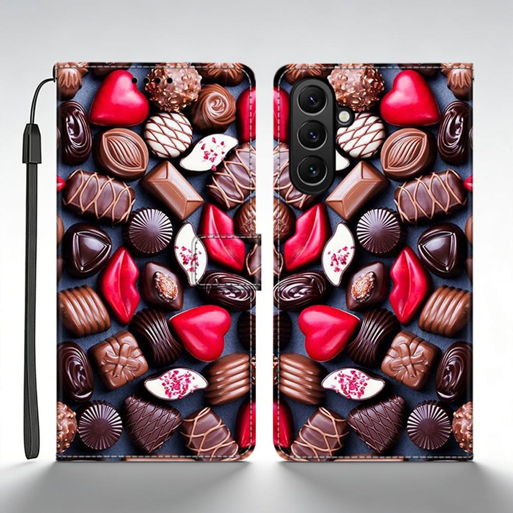 Чехол для Samsung Galaxy S26 Чехол-кошелек Кожаная книжка для Samsung Galaxy S26 Plus Чехол S 26 Fundas Печатный Милый Мультяшный