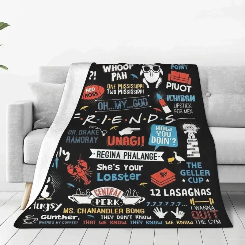 Friends Flannel Blanket Tv Blanket Digital Printing Sofa Home Bedroom Direct Supply