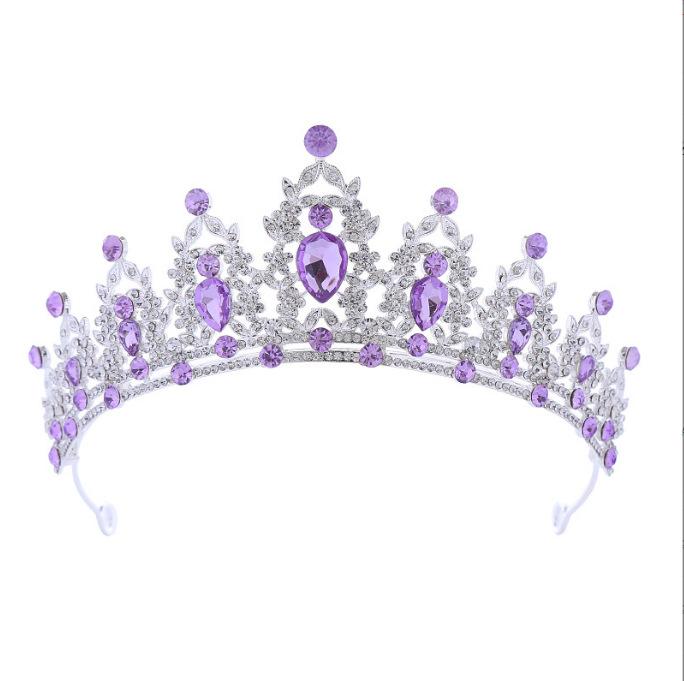 Невеста Корона Головной убор День рождения Свадебная повязка на голову Ювелирные изделия Королева Свадебный сплав Головной убор Аксессуар для волос Корона