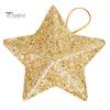 6 шт. сверкающая 3D рождественская подвеска в форме звезды с ремешком, блестящая звезда, украшение для рождественской елки, сделай сам, ремесленный декор для вечеринки