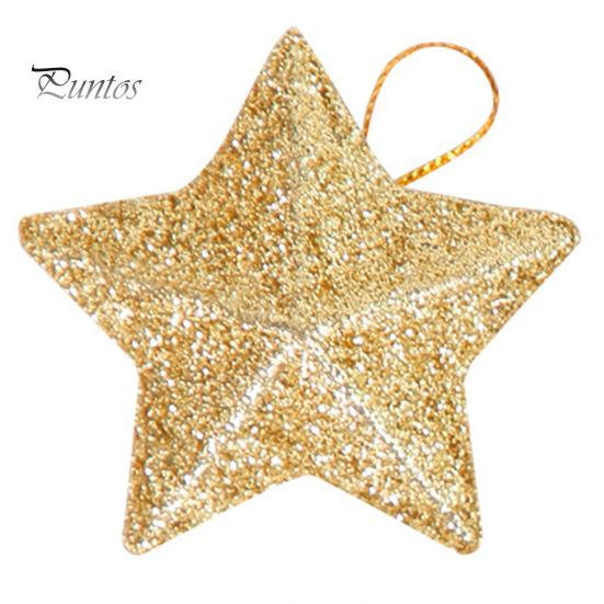 6 шт. сверкающая 3D рождественская подвеска в форме звезды с ремешком, блестящая звезда, украшение для рождественской елки, сделай сам, ремесленный декор для вечеринки