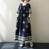 Short Sleeve Plus Size Cotton Vintage Floral New In Dresses for Women Casual Loose Long Summer Dress