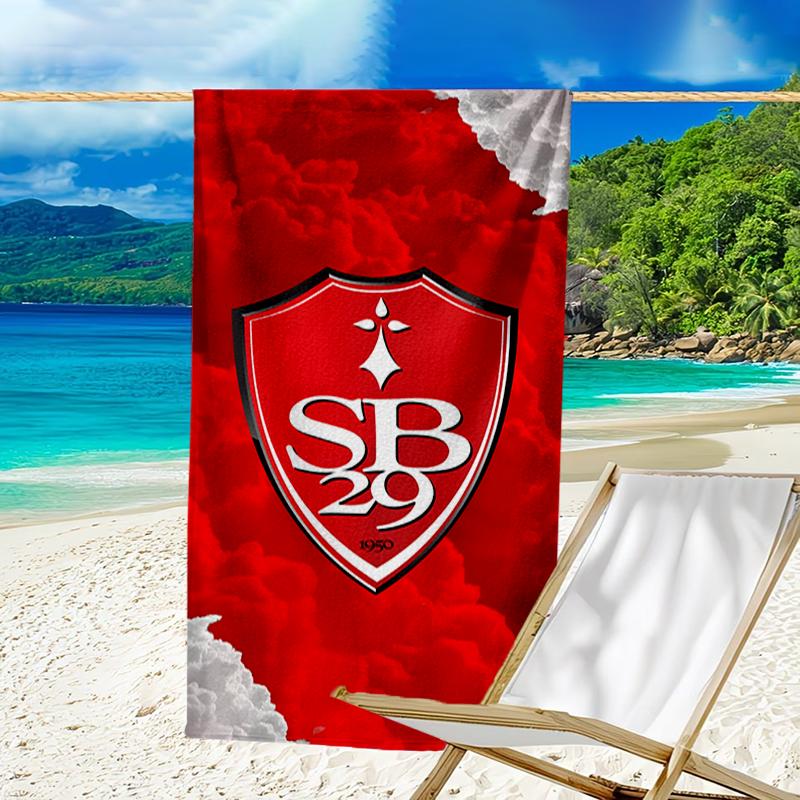 Strength Brestois Emblem Beach Towel - Soft, Absorbent Microfiber, Lightweight, Ideal for The Beach, Parties, Travel, Camping fan gifts