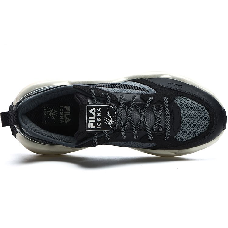 Fila Крипто Спорт Универсальные Низкие Кроссовки Папы Мужские кроссовки Черные Серые F12M313101FBT