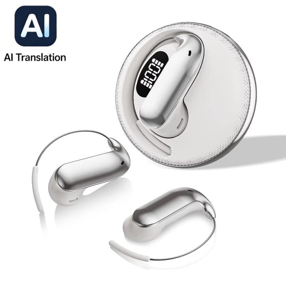 Digital Display Translation Bluetooth Earphones Ultra-Thin Design Sports Headphones  Sports