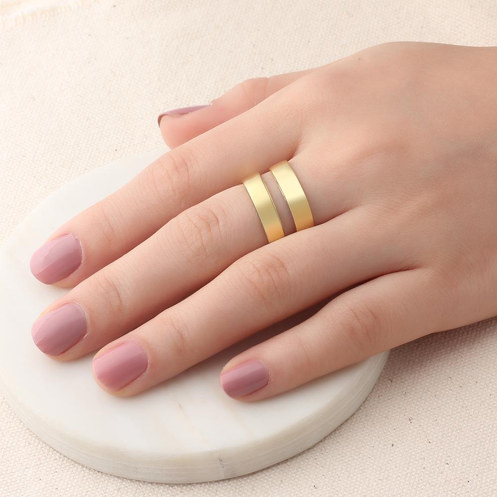 Personalized Gold Tone For Women Color Rings Copper Adjustable Name Engraved Rings Celebration Gathering Birthday Giveaway GiftsParty Present