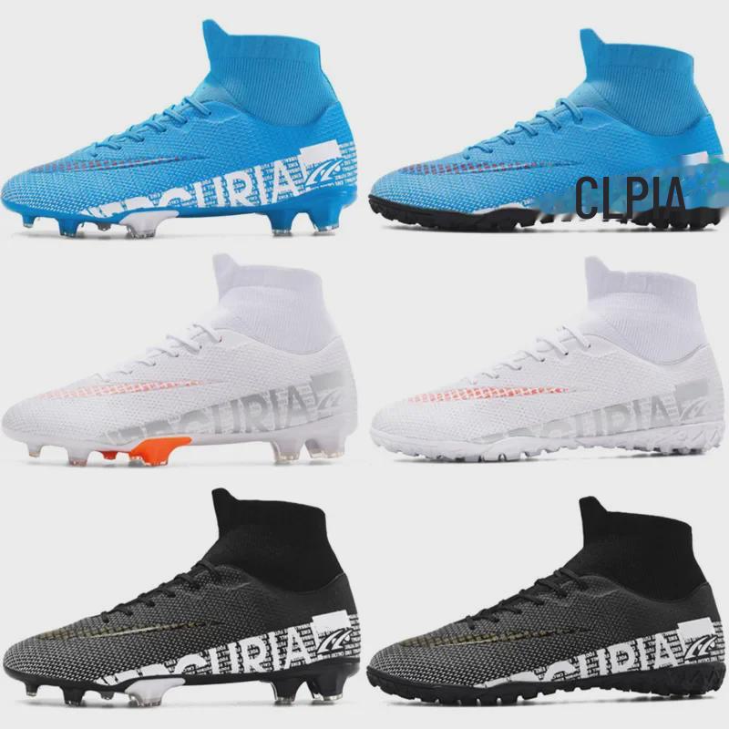 24 новых футбольных кроссовок с высоким верхом для мужчин и женщин: Подходит для AG, TF, студентов и взрослых; Идеально подходит для спортивных тренировок. Горячая распродажа!