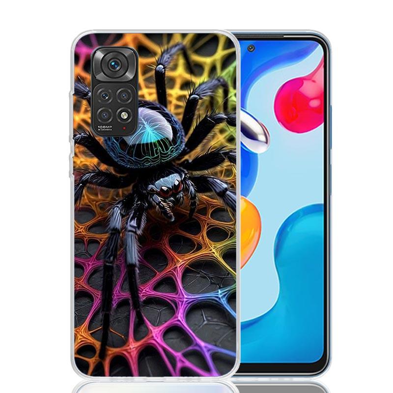 Black Widow Spider Insect Phone Case For Xiaomi Redmi Note 13 14 15 Pro Plus 12S 12 14S 11S 11E 10 10S 11 11T 5G 4G Cover Coque