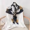 Fashion 90CM Camellia Twill Silk Women Scarf Beach Sunscreen Foulard Shawl Female Hair Hijab Wraps Neckerchief Bandanda Echarpe