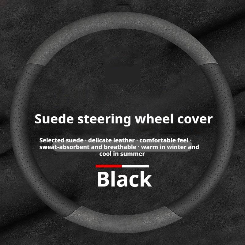 For Citroen C1 C2 C3 C4 C5 C6 VTS DS3 Xsara C-Crosser Berlingo Jumpy Breathable Suede Car Steering Wheel Cover Auto Accessories aog123