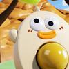 Игрушка Вареное яйцо с вытекающим желтком на шнурке для снятия стресса, мультяшное яйцо для сжимания
