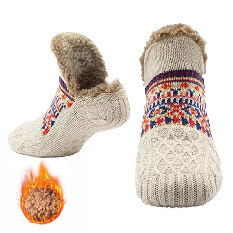 Fuzzy Sleeping Socks Women Fluffy Slouch Winter Warm Plush Non Slip Grip Thick Soft Female Floor Comfy Slippers Sock Men Male