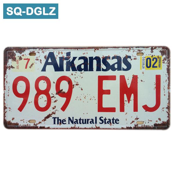 [SQ-DGLZ] Новая мода автомобильный номерной знак магазин бар украшения стены жестяная вывеска винтажная металлическая вывеска домашний декор живопись таблички плакат