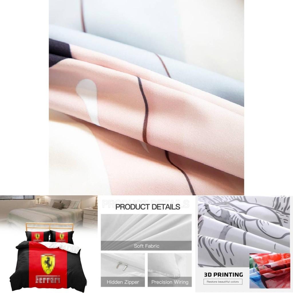 Комплект одеяла с цифровой печатью с узором Ferrari и реактивным крашением для декора спальни