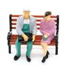 Mcbridenty 10pcs HO N O Scale 1:100 Bench Chair Models for Sette Street Park Layout, Plastic Crafts, Garden/Train Layout