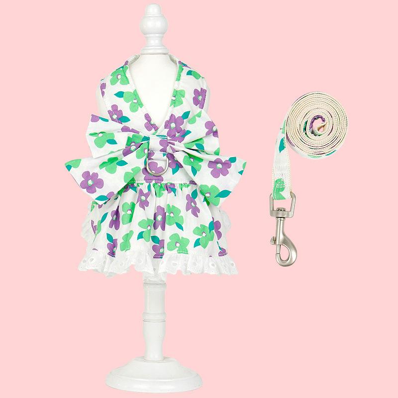 Товары для животных Поводок для собак Летняя тонкая юбка для маленьких собак Шлейка для кошек