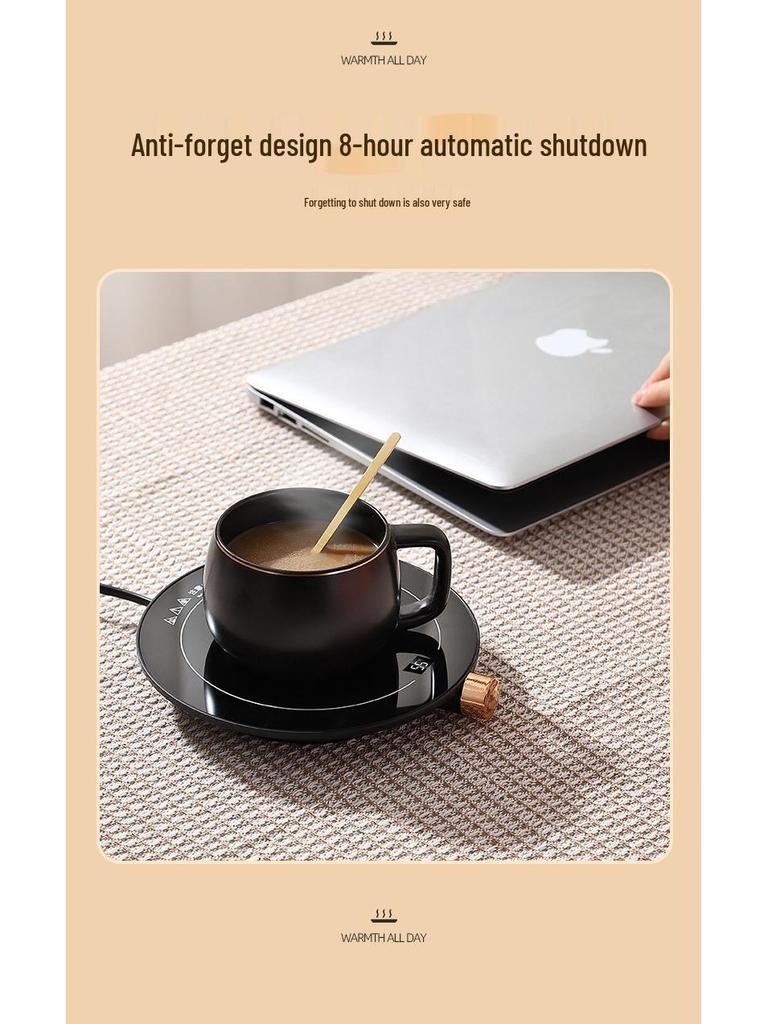 Automatic Smart Warm Coaster - 55°C Desktop Touch Plug-in