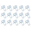 15-Pack Spring Clamps, 4mm Inner Diameter, Hose Band Clips, Pipe Clips, Alloy Steel with Blue and White Zinc Alloy, for Fuel Hoses, Silicone Ho