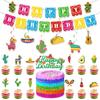 Mexican Carnival Theme Party Decoration Birthday Flag Cake Plug Balloon Customization