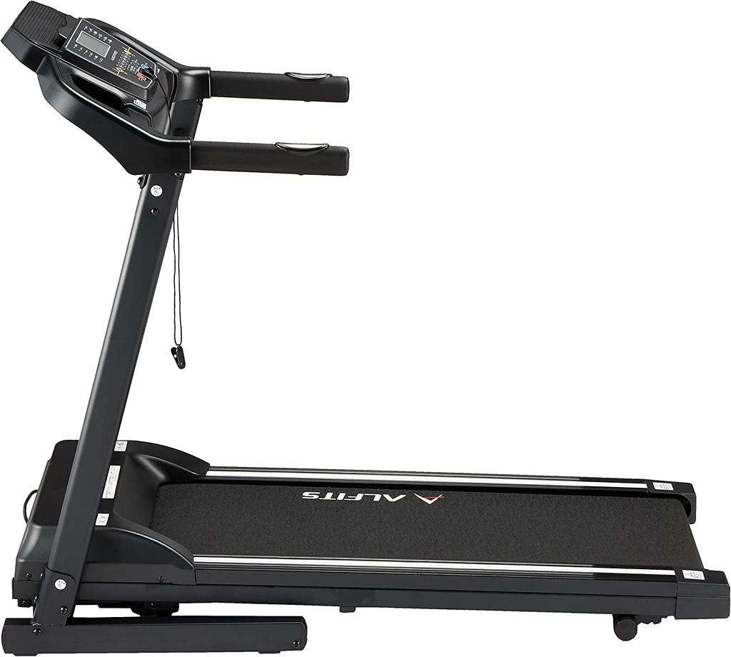 Беговая дорожка ALINCO AFR1119A Представлена по ТВ Простая сборка Измерение частоты сердечных сокращений Легкое перемещение Подставка для планшета Функция программирования Складная Широкий бег