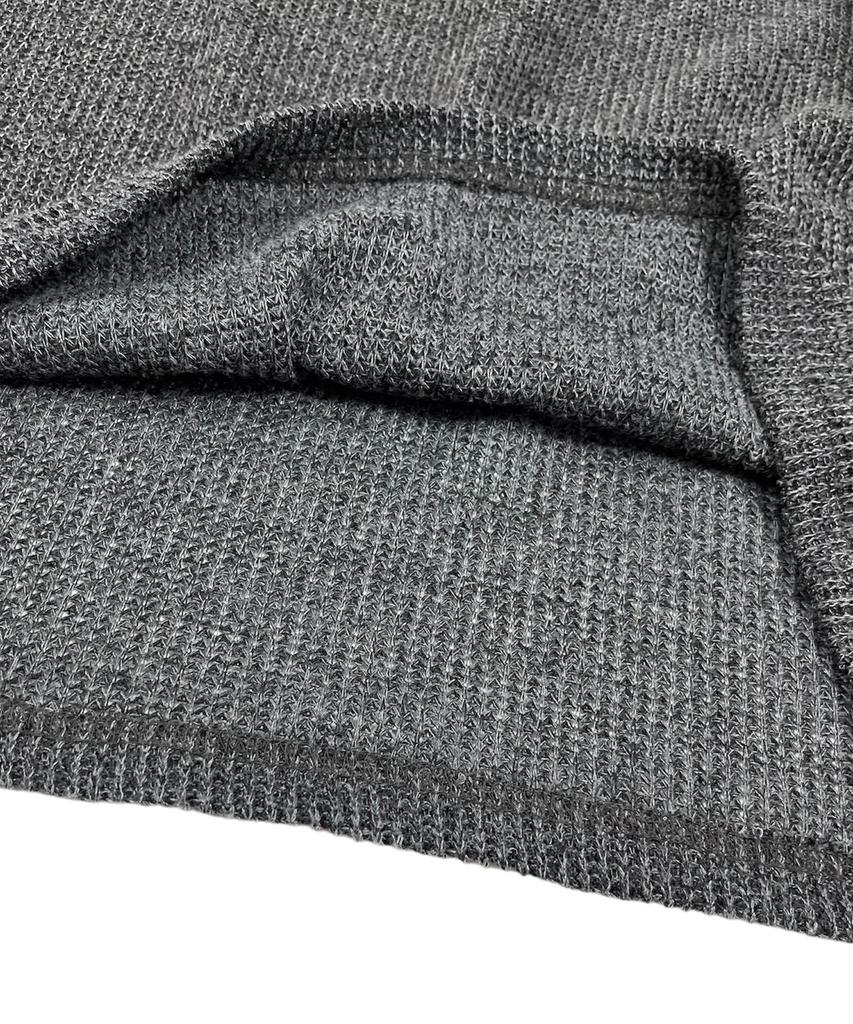 SK8ER ROCK Loose Melange Knit Star Pullover (Melange Charcoal)