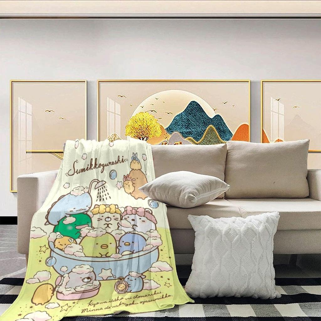 Corner Creature Cartoon Anime Moisture Absorbing Heating Flannel Blanket Student Dormitory Rest Blanket