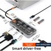 USB-концентратор Type-C 10 в 1 с прозрачным дизайном, многофункциональный док-адаптер