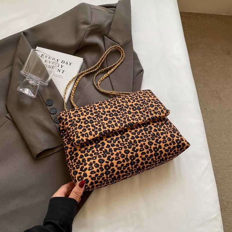 Сумка Niche с леопардовым принтом, женская, в иностранном стиле, универсальная, через плечо, подмышечная сумка, ручная сумка из ткани