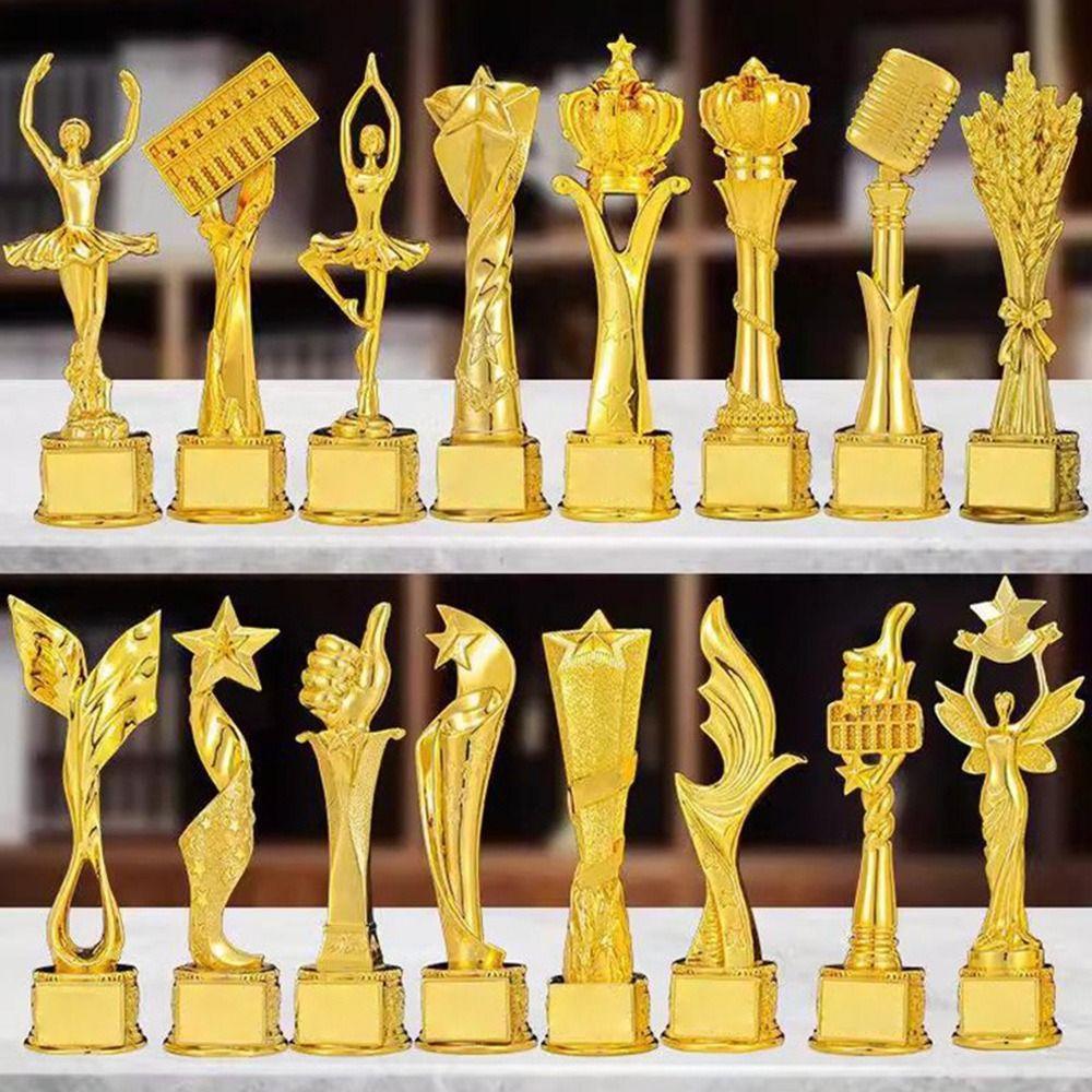 Crown Pentagram Competition Trophy Medal Golden Color Competition Award Children Award Prize