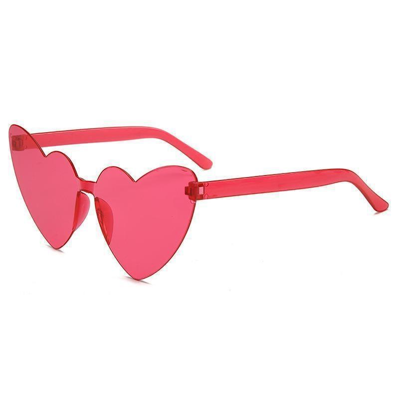 Y2K Heart Women Sunglasses Transparent Frame UV Protection Cute Shades for Toddlers Perfect for Outdoor Play&Daily Fashion KJ056