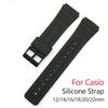 Водонепроницаемый силиконовый сменный ремешок для Casio W800H Черный ПУ браслет для AE1200 SGW400H 18 мм Резиновые аксессуары для ремешка часов
