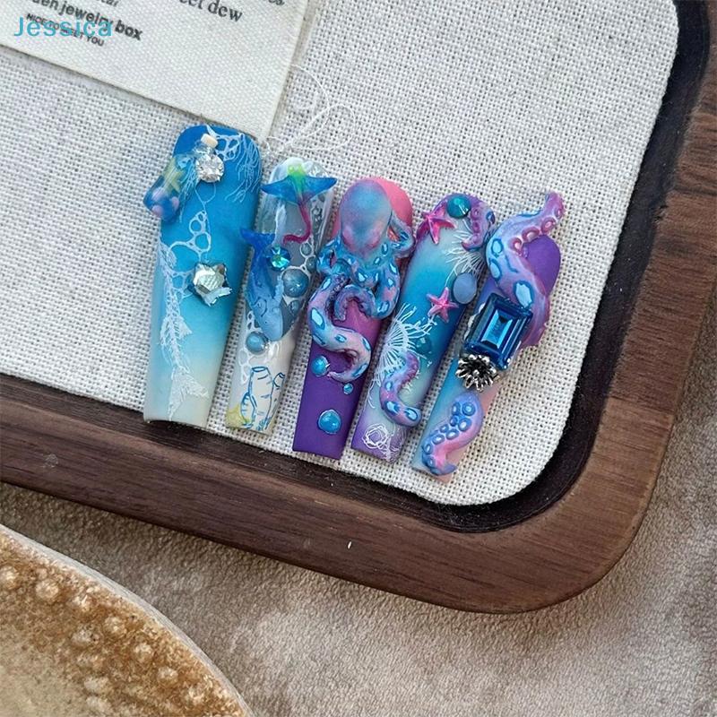 Силиконовые формы для 3D-дизайна ногтей - Формы с фигурками Осьминога/Клубники/Куклы для эпоксидной смолы/Гель-лака Дизайн Маникюра