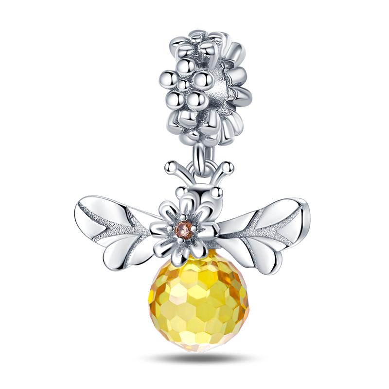 S925 серебряный цвет, модная белка, кленовый лист, медовая осенняя серия, подвески из бисера, подходят для S925, оригинальные браслеты, изысканные ювелирные изделия «сделай сам»