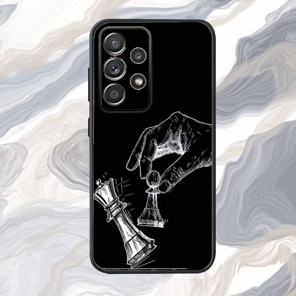 Cool Chess Art Phone Case For Samsung S25,S24,S21,S22,S23,S30,Ultra,S20,Plus,Fe,Lite,Note,10,9,5G Black Cover
