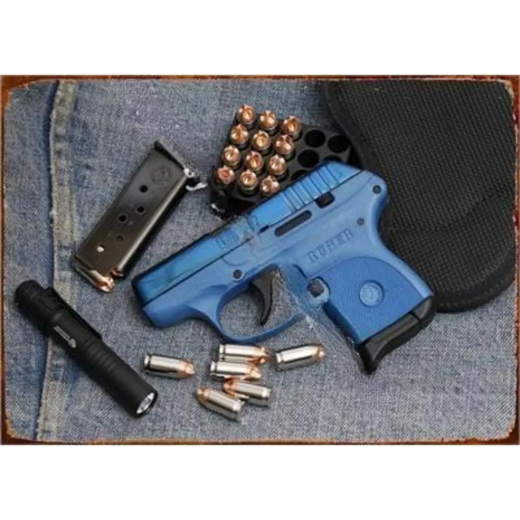 Vintage Neue Pistole HD Zinn Malerei Metall Zeichen Poster Nach Hause Wohnzimmer Bar Club Party Mann Höhle Kunst Wand Dekoration