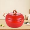 Кастрюля для приготовления супа с антипригарным покрытием, прочная многоразовая глубокая забавная кастрюля с двойной ручкой