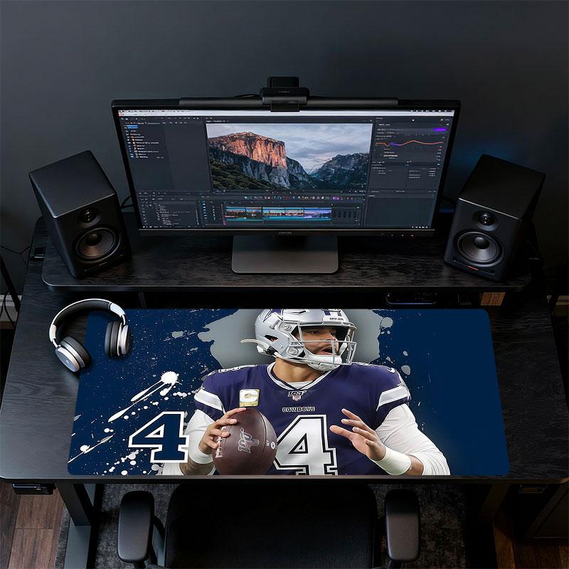 Коврик для мыши Dak Prescott, Большой игровой коврик для стола, Нескользящий коврик для мыши XXL для ноутбука и планшета, Игровой коврик для мини-ПК со прошитыми краями