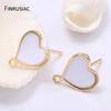 Supplies For Jewellery Wholesale 14K Gold Plated Heart Shape Earring Hooks Accessories Handmade DIY Earrings Findings