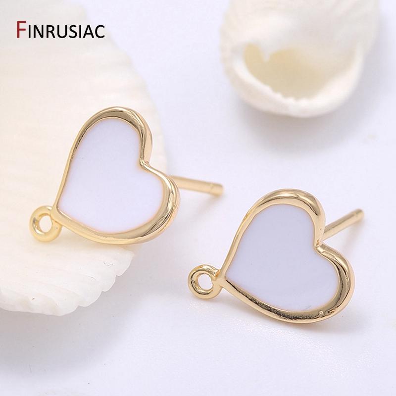 Supplies For Jewellery Wholesale 14K Gold Plated Heart Shape Earring Hooks Accessories Handmade DIY Earrings Findings