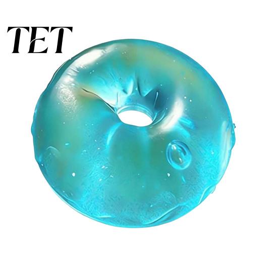 Hand Therapy Stress Reliever Coconut Oil Squeeze Toy, Donut Ball, Handmade Ball Alternatives Slow Rebound Fidget Toy for Relief Sensory Play