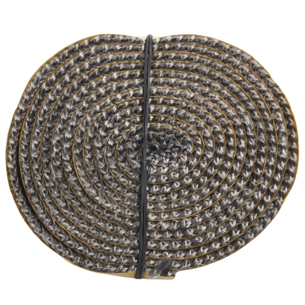 10/15 мм Уплотнительная веревка для камина Дверца дровяной печи Самоклеящийся уплотнительный шнур из стекловолокна Замена 2 м Черная уплотнительная лента