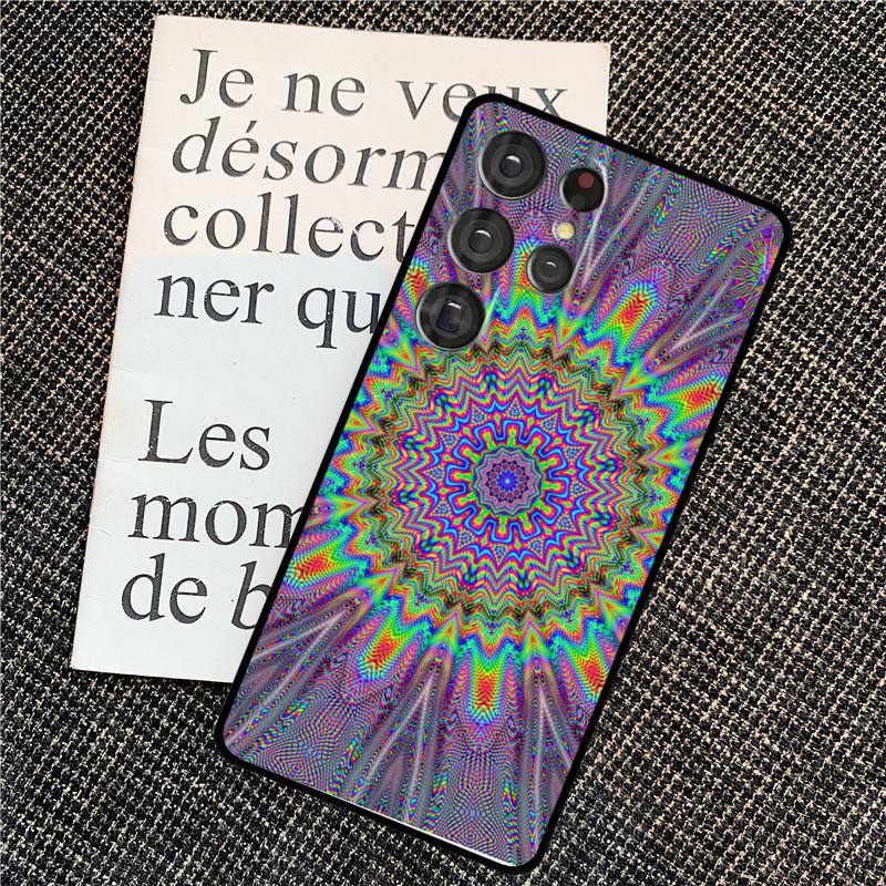 Психоделический чехол с цветочной мандалой в стиле тай-дай для Samsung Galaxy S25 Ultra S21 S22 S23 S24 Ultra S9 S10 S20 Plus S25 FE Задняя крышка