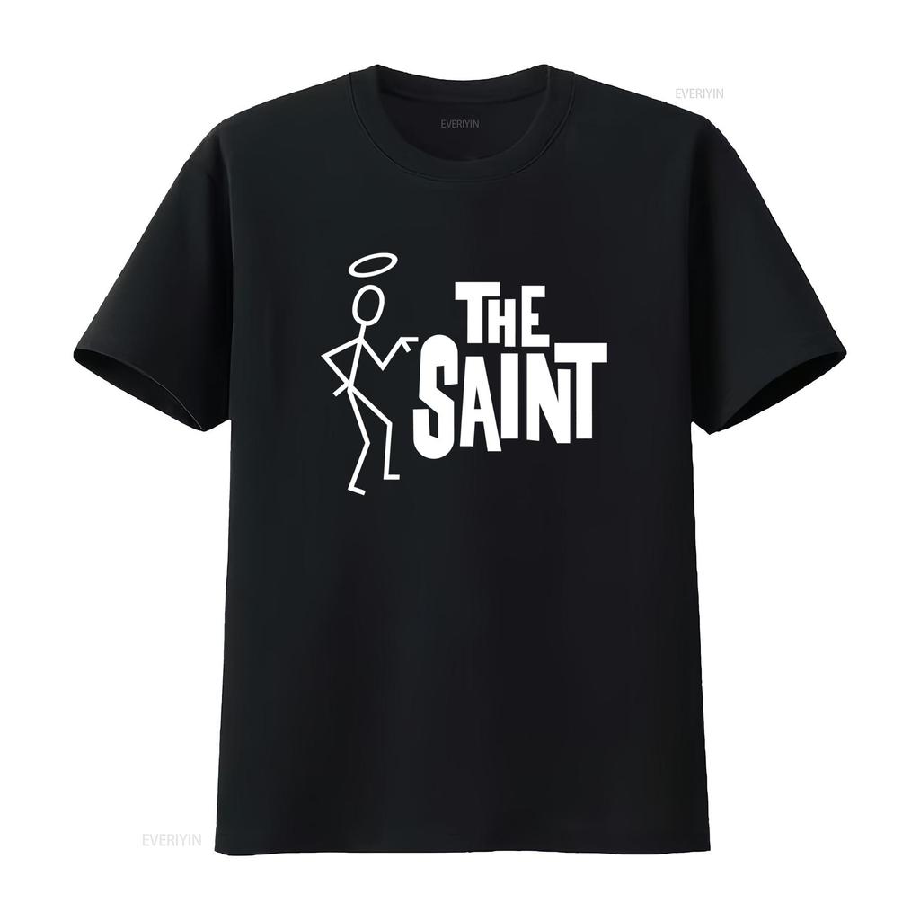 The Saint Print T Shirt For Unisex Gothic Style Vintage Soft Casual Designer Clothes Comfortable Fashion