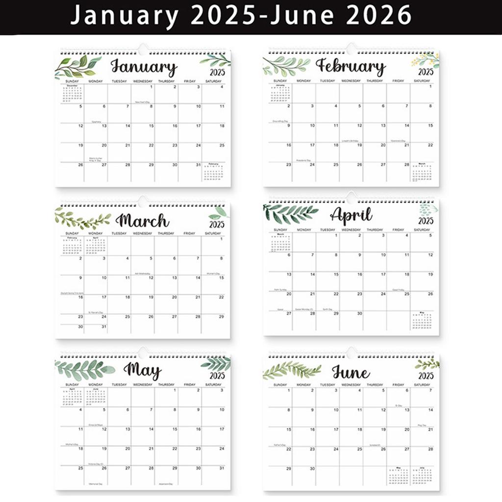 2025 Wall Calendar,Wall Calendar From January 2025 To 2026, Double Coil Binding, Large Wall Calendar With Thick Paper, Suitable For Home
