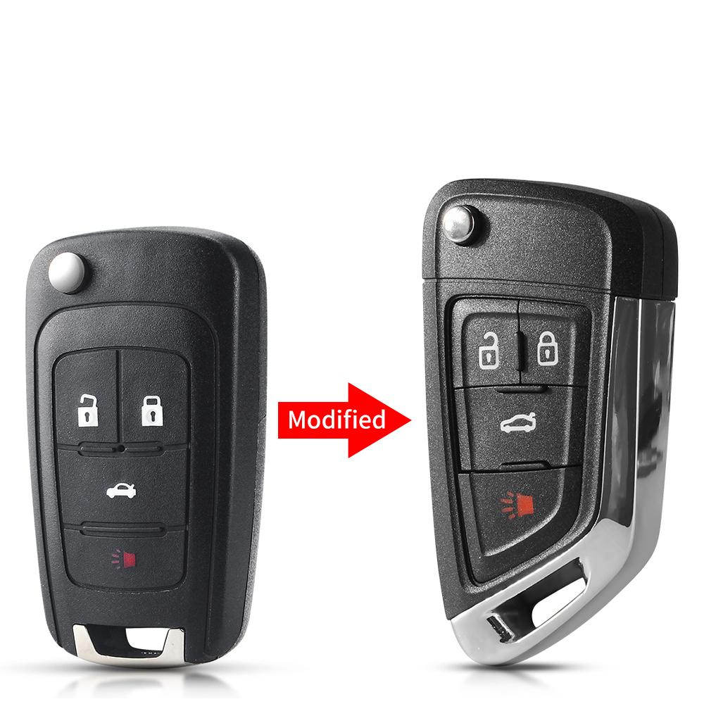 Для Chevrolet Cruze Epica Lova Camaro Impala Для Buick Модифицированный Складной Чехол Брелок 2/3/4/5 Кнопок Флип Пульт Дистанционного Управления Автомобильным Ключом Оболочка