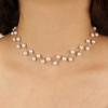 Elegant White Color Imitation Pearls Short Choker Necklace Handmade Jewelry For Women