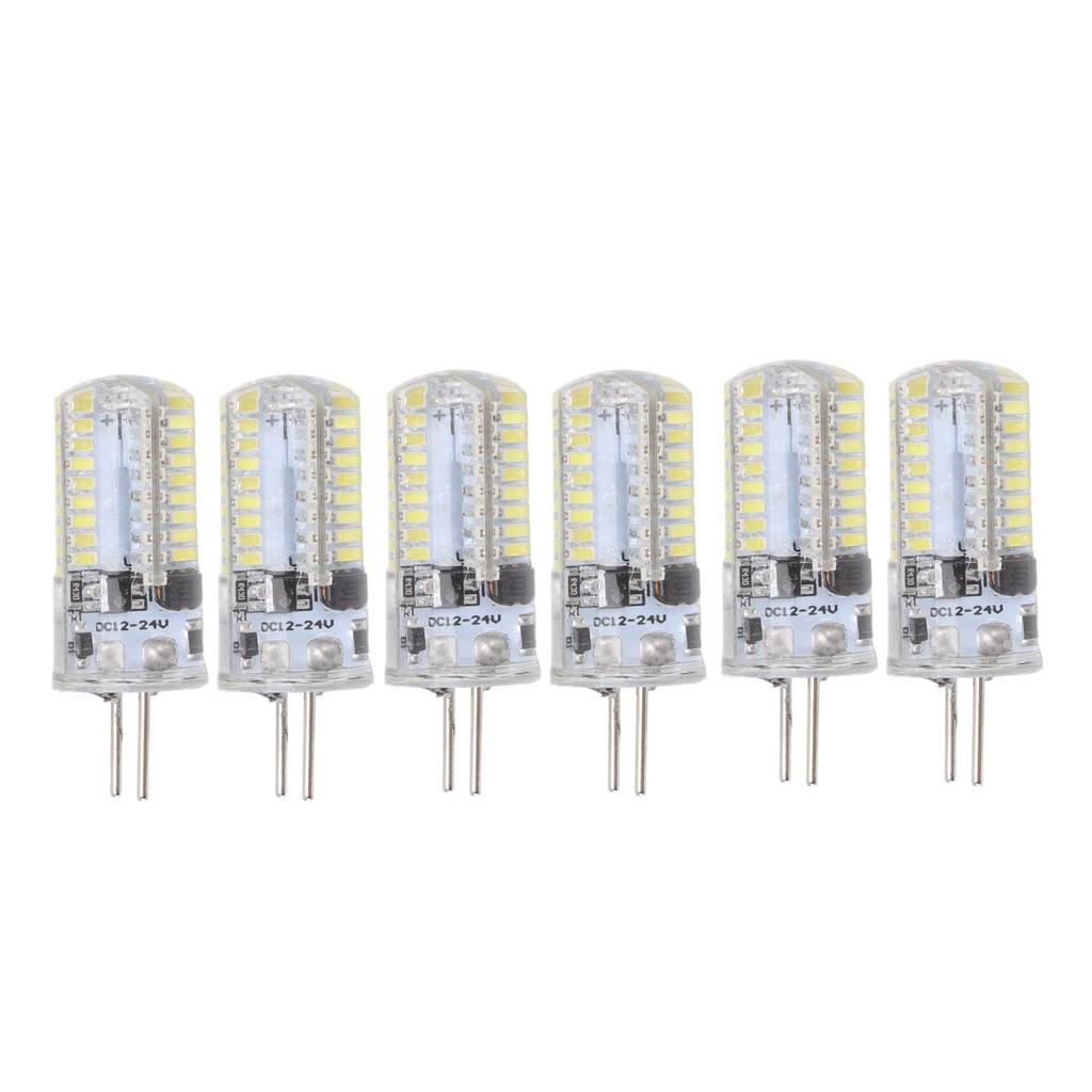 TOPINCN Светодиодная лампа GY6.35, Светодиодный конус, 5 Вт, 6000-6500K, 6 шт., AC12V, 500 лм (Холодный белый)