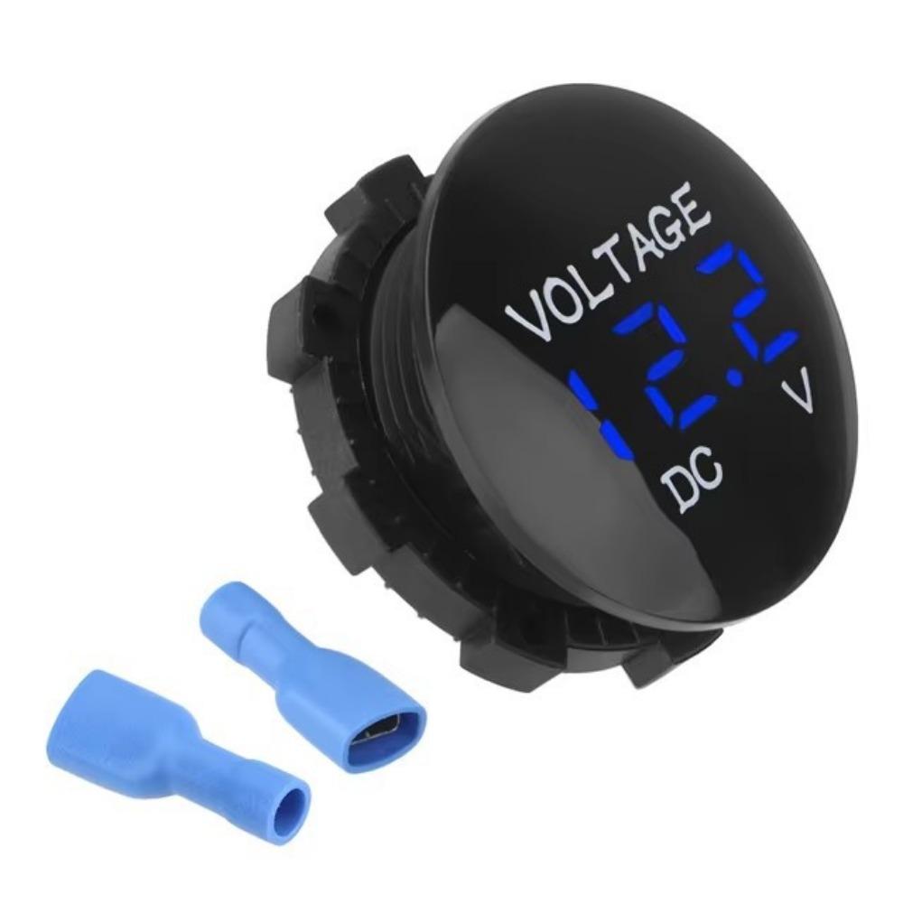 Round Panel Digital Voltmeter Gauge Waterproof Digital Voltage Meter Gauge Truck Use